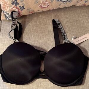 Victoria's Secret Black Bra with Logo Straps